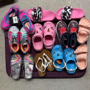 9 Pairs of Girls’ Spring Summer Shoes  All size 9